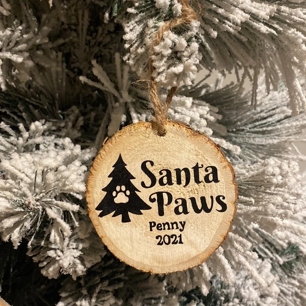 Personalized Santa Paws Ornament